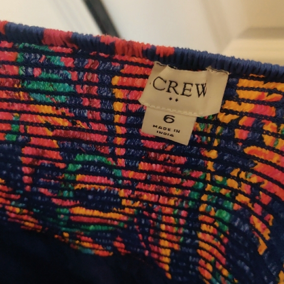 J Crew, Squareneck midi dress, Ruffles Brilliant Blue Dark Peo, Boho Size 6 - Picture 12 of 16